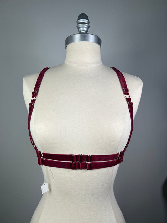 Harnais multipositions - Velours bordeaux • Exclusivité •