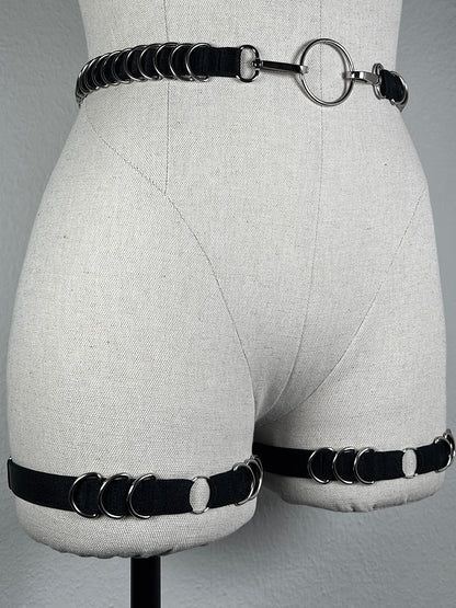 Ceinture à D rings - Noir