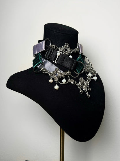 Choker à pendentif en cotte de maille